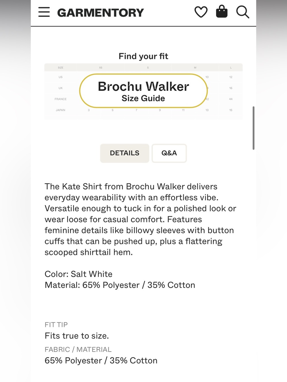 NEW Brochu Walker Kate Shirt Salt White Button Down Balloon Sleeve Blouse - Picture 12 of 16